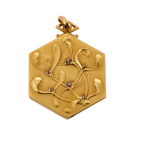 Pendentif Pendentif porte souvenir or jaune et diamants 58 Facettes ASN03502