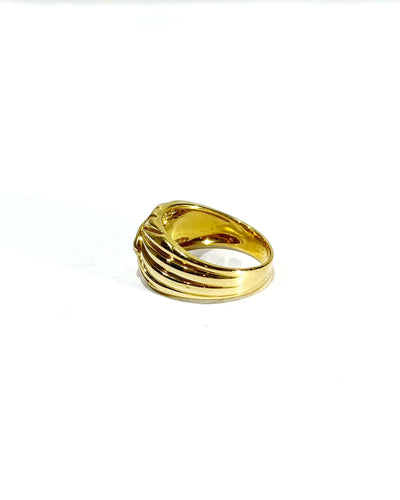 Bague 54 Bague saphir et diamants en or jaune 18 carats 58 Facettes