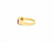 Bague en or jaune avec rubis et diamants