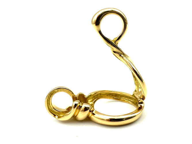 Pendentif GILBERT ALBERT. Pendentif or jaune et billes interchangeables 58 Facettes