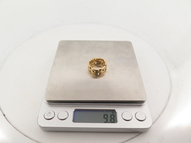 Bague 53 bague CARTIER panthere maillons t53 en or jaune 18k 9.8 gr  link 58 Facettes 270225