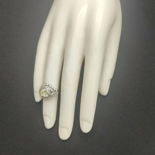 Bague 47 Bague rétro en platine 58 Facettes