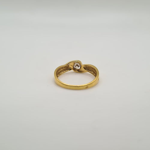 Bague 54 Bague or jaune 18 carats sertie d’un diamant 58 Facettes