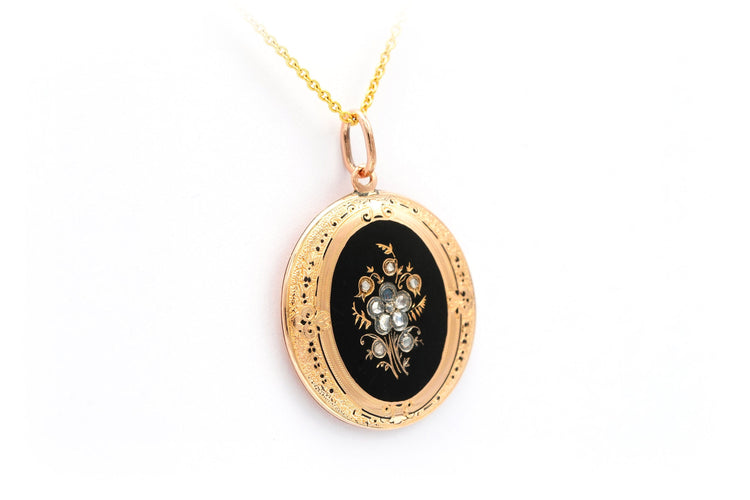 Pendentif Pendentif Napoléon III en or jaune serti de diamants et d'émail 58 Facettes B629