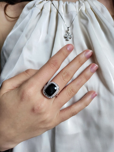 Bague 53 Bague Art Déco Saphir Diamants Platine 58 Facettes 565