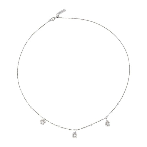 Collier Messika Collier Trio My twin Or blanc Diamant 58 Facettes 4914822RV