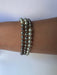 Bracelet Bracelet 3 rangs Perles de Tahiti Mers du Sud fermoir or 58 Facettes