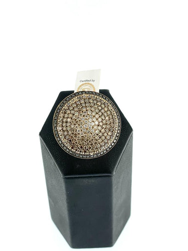 Bague 53 Bague Cocktail Piero Milano Or Rose 3,50 ct Diamants Certifiés IGI 58 Facettes