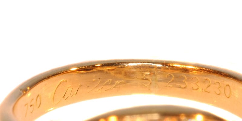 Bague 47 Bague de luxe vintage CARTIER avec saphir et diamants 58 Facettes 17342-0256