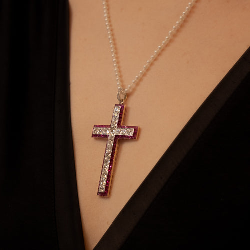 Ruby Diamond Cross