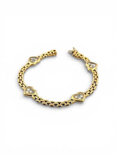 Bracelet Bracelet Chopard Happy Diamonds en or jaune 18 carats et diamants 58 Facettes