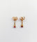 Boucles d'oreilles Puces d'oreilles vintage or jaune et rubis 58 Facettes B01014