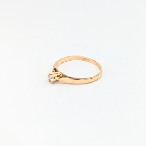 Bague Solitaire en or jaune et diamant 58 Facettes 30598