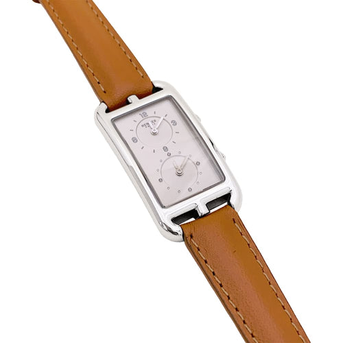 Montre Montre Hermès, "Nantucket Dual Time", acier, cuir, diamants. 58 Facettes 35145