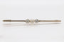 Broche Gold elongated brooch, pearl and "old" brilliant-cut diamonds 58 Facettes 11472