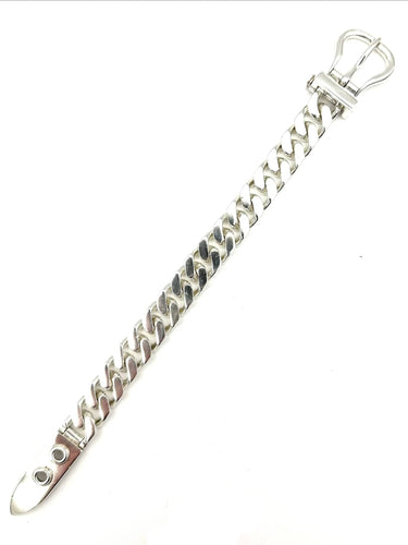 Bracelet HERMES. Collection "Boucle sellier", bracelet argent 925/00 58 Facettes