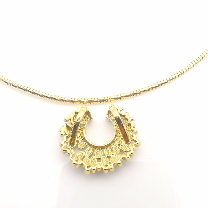 Collana in oro giallo con diamanti