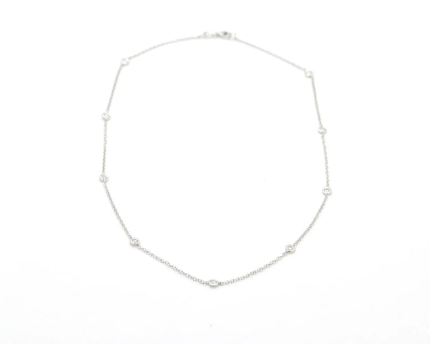 Collier Collier en or blanc serti de diamants de 0,42 ct 58 Facettes 12285