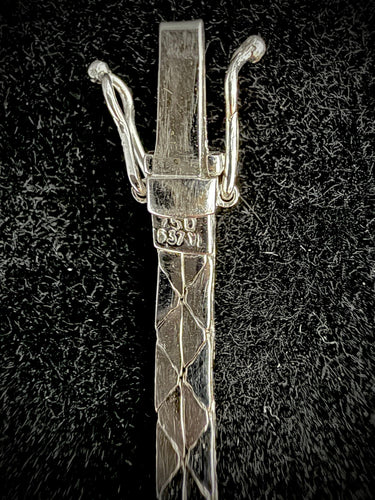 Bracelet Bracelet maille en écailles serti de brillants et saphirs 58 Facettes