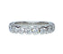 Bague 49 Demie alliance or blanc et diamants 58 Facettes AB635