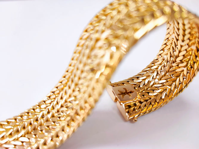 Bracelet Bracelet manchette or jaune 58 Facettes Brac.manch-1644