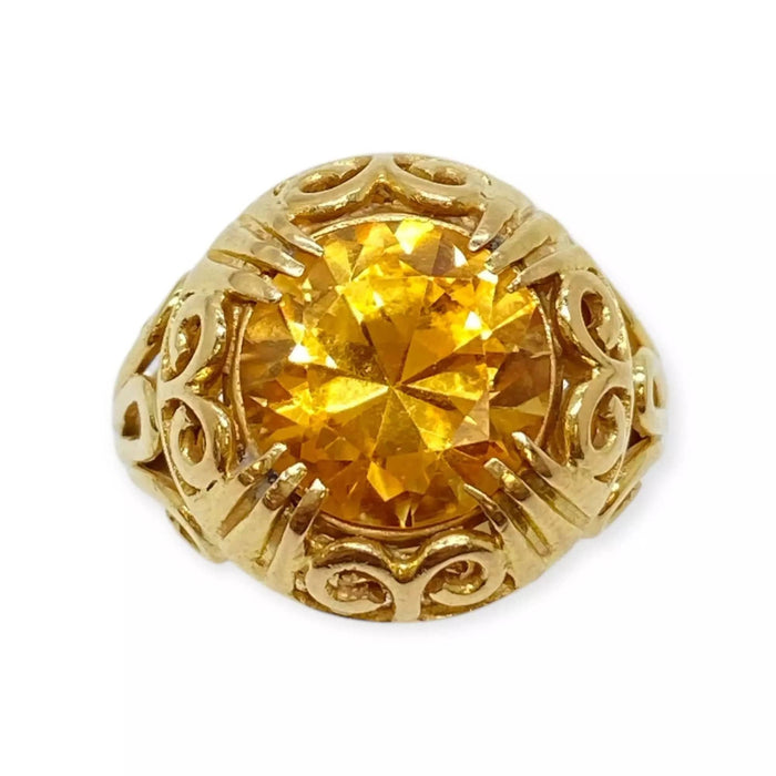 Bagues 52 Bague or jaune citrine 58 Facettes 330067487