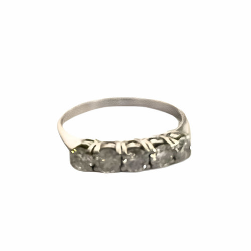 Bague 56 Bague serre-tête contemporaine du XXe siècle avec diamants 58 Facettes Q372B