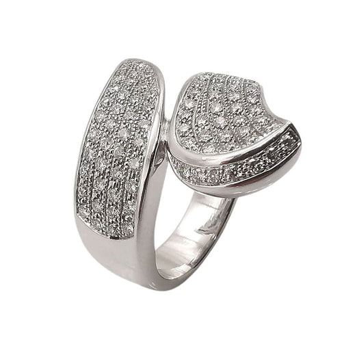 Bague 55 Bague en or blanc & diamants 58 Facettes