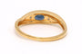 Bague 52 Bague contemporaine en or jaune 18 carats sertie d'un saphir et diamants 58 Facettes A073
