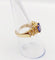 Bague 52 Bague jonc vintage en or 18k tanzanite 1,10 ct et diamants 58 Facettes B01020