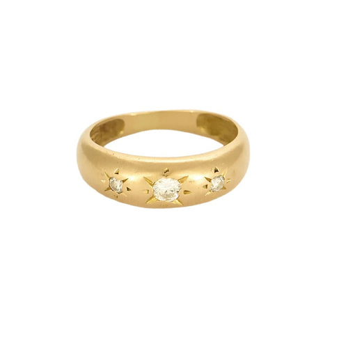 Bague 49 Bague jonc en or jaune et diamants 58 Facettes OYO0703