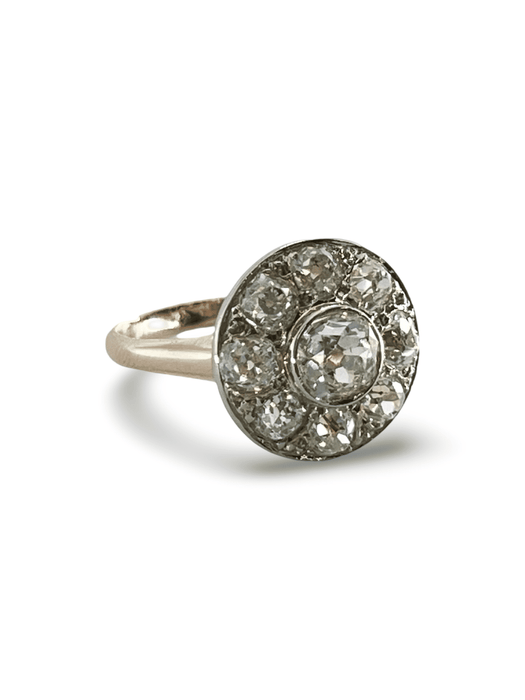 Oude roségouden ring en diamanten van 2,36 ct