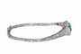 Bracelet Bracelet Art déco raffiné des années 1920, émeraude et diamants – Sophistication intemporelle 58 Facettes 25014-0038