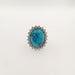 Bague 52 Bague avec Turquoise et Diamants 58 Facettes