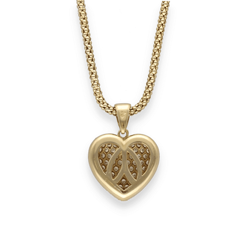 Collier Collier Pendentif Cœur – Or Jaune 18k – 2,00 ct de Diamants G-VS – Vers 1990 58 Facettes FB11072