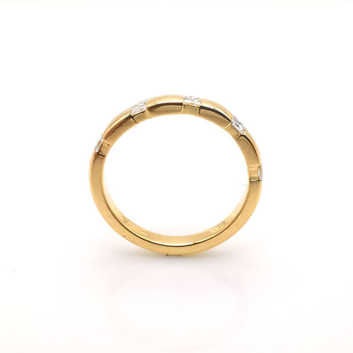 Bague 51 Alliance en or & Diamants 58 Facettes