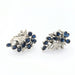 Boucles d'oreilles Boucles d'oreilles or blanc, diamants et saphirs 58 Facettes 30075