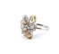 Bague 57 Superbe bague en or blanc avec quartz citrine naturel et diamants 58 Facettes