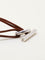 Collier HERMES Collier GLENAN argent cuir marron 58 Facettes 1206.9