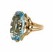 Bague 54 Bague or jaune aigue-marine 18ct 58 Facettes