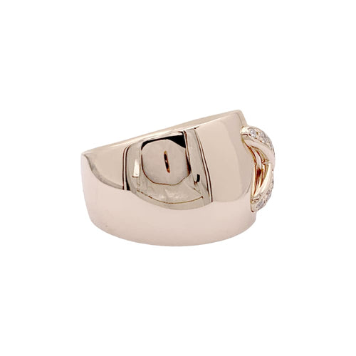 Bague 55 Bague Chaumet, "Liens" grand modèle, or rose, diamants. 58 Facettes 35128