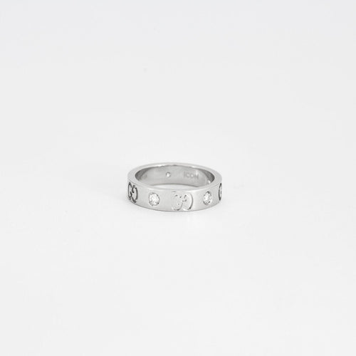 Bague 46 GUCCI - Bague Icon or gris et diamants 58 Facettes GAW14