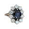 Bague 55 Bague marguerite saphir et diamants 58 Facettes 1-1647/1