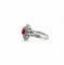 Bague 52 Bague ancienne en or blanc rubis et diamants 58 Facettes