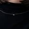 Collier COLLIER OR BLANC 1 DIAMANT O,20ct 58 Facettes M8927