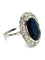 Bague platine saphir 4 ct et diamants 0,50 ct