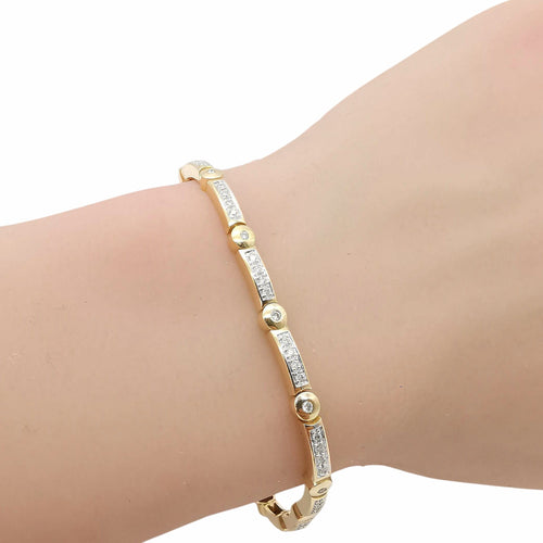 Bracelet Bracelet or jaune & diamants 58 Facettes