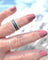 Bague 55 Bague bandeau or blanc diamants saphirs 58 Facettes AA 1676