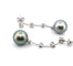 Boucles d'oreilles Boucles d'oreilles en or blanc 18 carats avec perles de Tahiti et diamants 58 Facettes