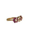 Bague 54 Bague or jaune, fleurs rubis diamants 58 Facettes